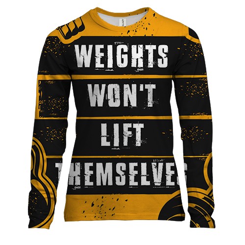 Женский 3D лонгслив Weights won