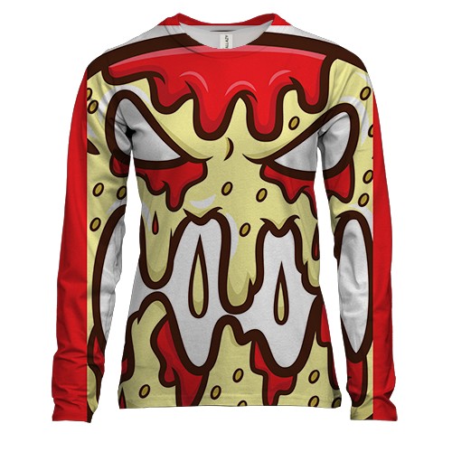 Женский 3D лонгслив Angry smile