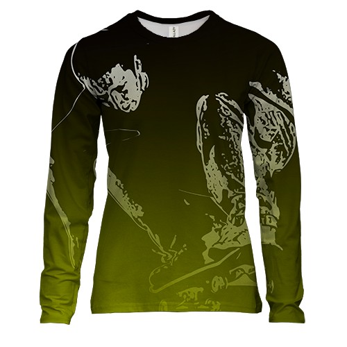 Женский 3D лонгслив Skateboarder