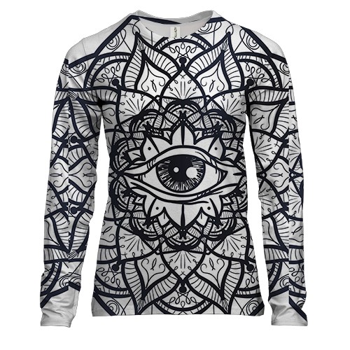 Жіночий 3D лонгслів Мандала і всевидюче око