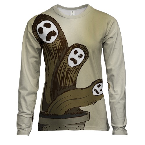 Женский 3D лонгслив со странным растением