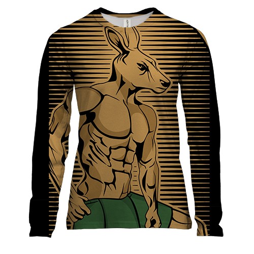 Жіночий 3D лонгслів Кролик-спортсмен