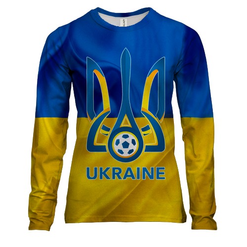 Женский 3D лонгслив Федерация футбола Украины