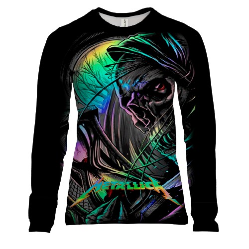 Женский 3D лонгслив Metallica Neon