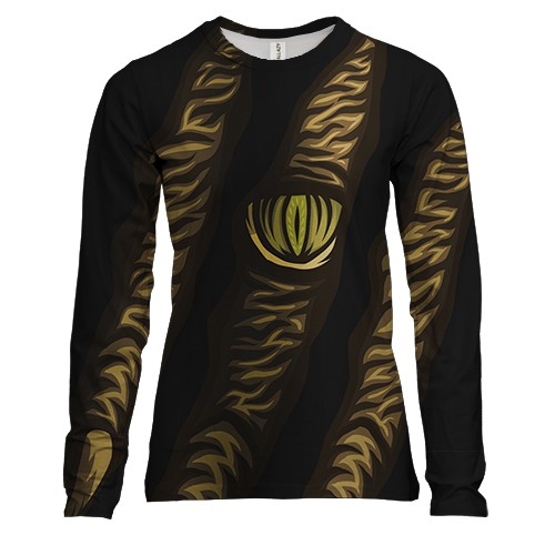 Женский 3D лонгслив с царапиной и глазом