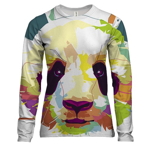 Жіночий 3D лонгслів з акварельного пандою