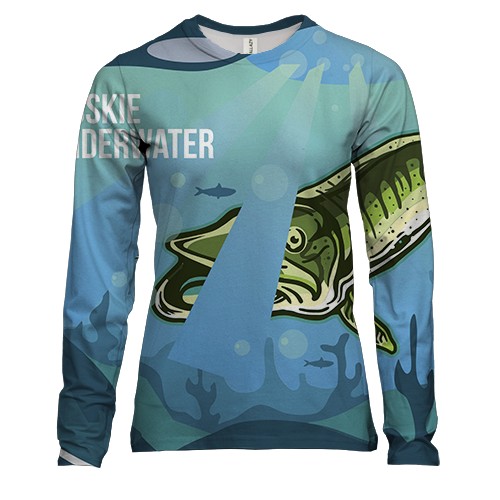 Жіночий 3D лонгслів Underwater fish