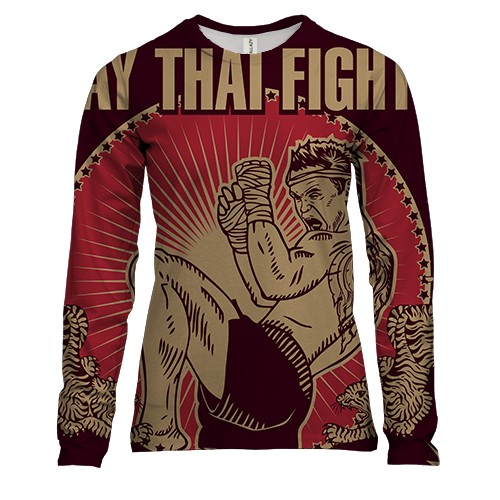Жіночий 3D лонгслів Muay Thai fighter
