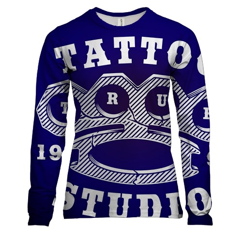 Женский 3D лонгслив с кастетом и Tattoo studio