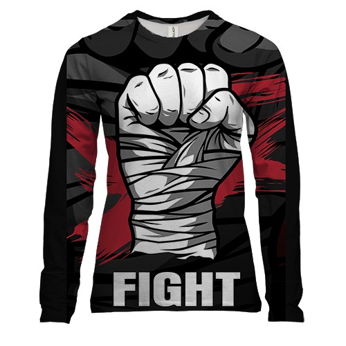 Женский 3D лонгслив FIGHT
