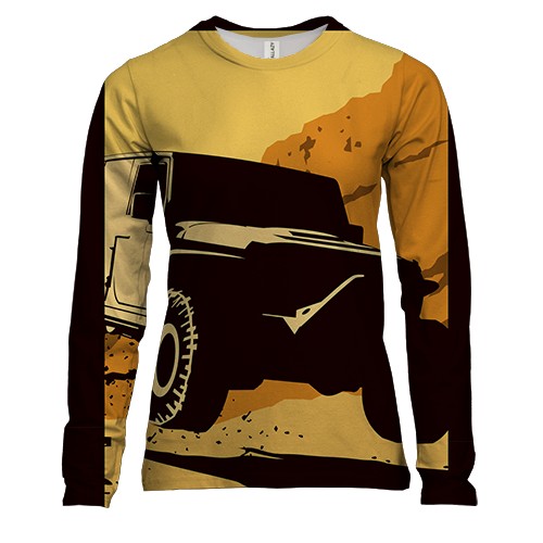 Женский 3D лонгслив с теневым внедорожником