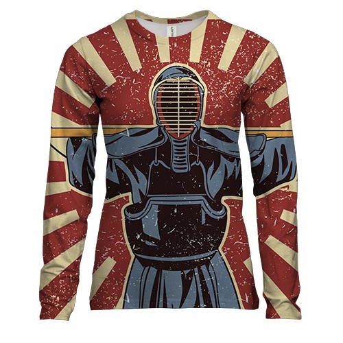 Жіночий 3D лонгслів з фехтувальником