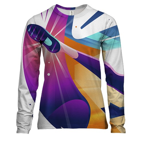 Женский 3D лонгслив Health girl