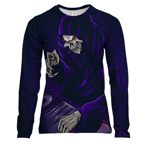 Женский 3D лонгслив DJ Death