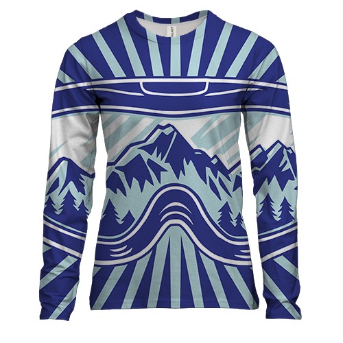 Женский 3D лонгслив с горными очками