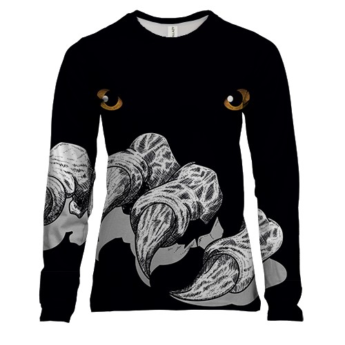 Женский 3D лонгслив с когтями