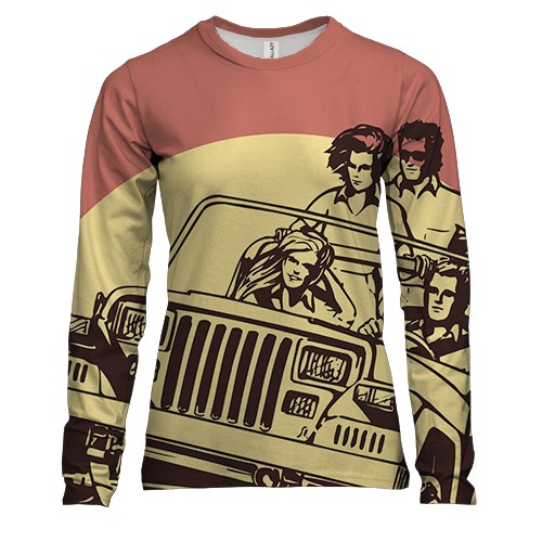 Женский 3D лонгслив Road Jeep