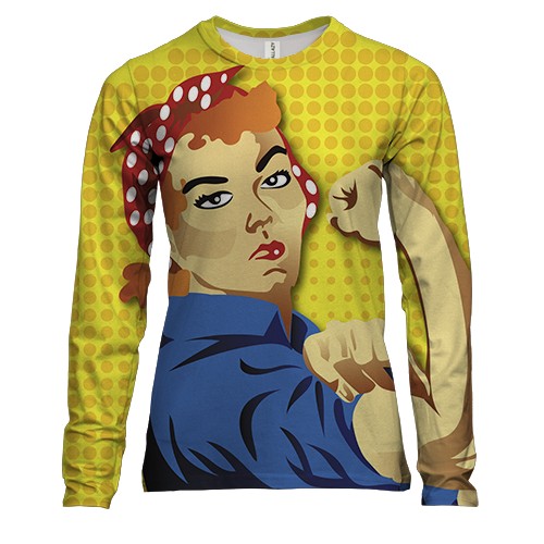 Женский 3D лонгслив We can do it