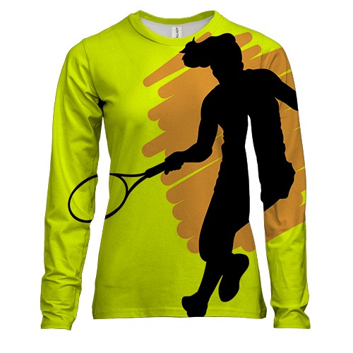 Женский 3D лонгслив с игроками в теннис(2)