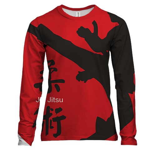 Женский 3D лонгслив с Джиу Джитсу