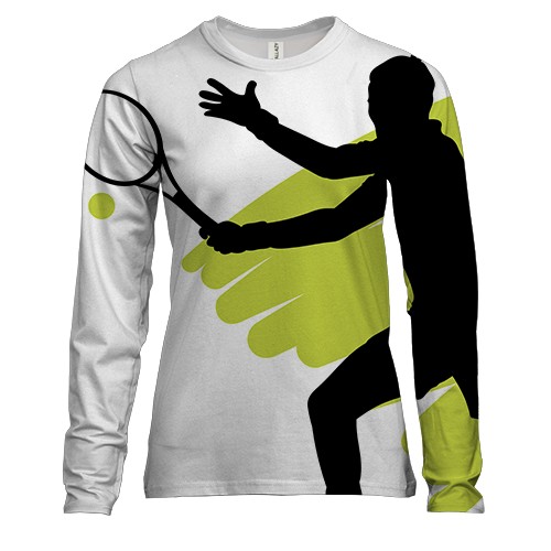 Жіночий 3D лонгслів з гравцями в теніс