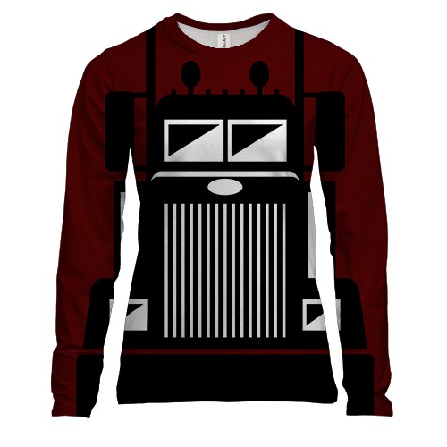 Жіночий 3D лонгслів з чорної американської кабіною