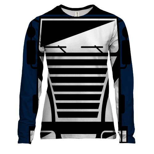 Женский 3D лонгслив с черной кабиной дальнобойщика