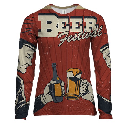 Женский 3D лонгслив Beer festival