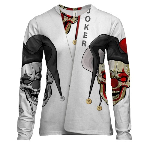 Женский 3D лонгслив с двумя джокерами