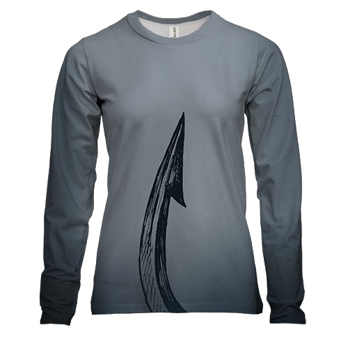 Жіночий 3D лонгслів з рыболовним крючком