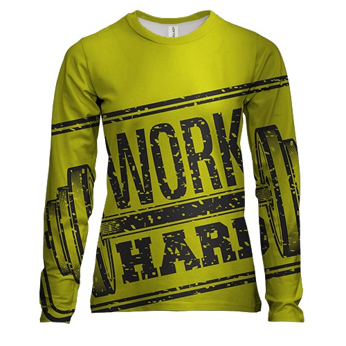 Женский 3D лонгслив Work Hard