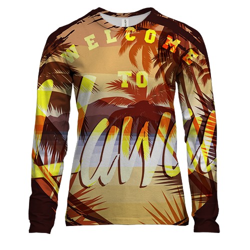 Женский 3D лонгслив Welcome to Hawaii