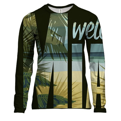 Женский 3D лонгслив Welcome to Miami