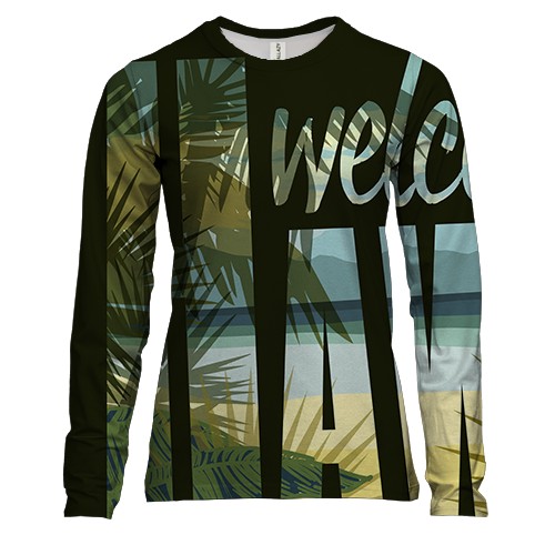 Женский 3D лонгслив Welcome to Hawaii (2)