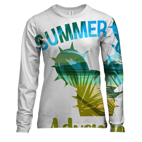 Женский 3D лонгслив Summer Adventure