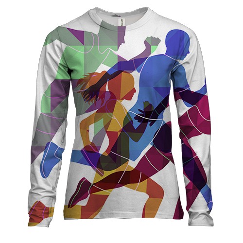 Жіночий 3D лонгслів з бігунами