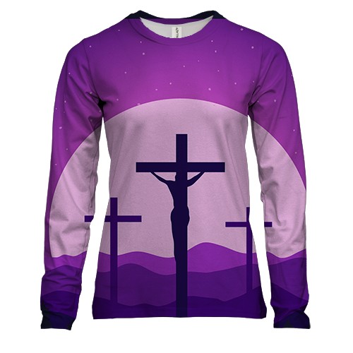 Женский 3D лонгслив с крестами