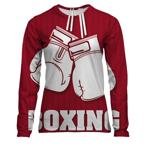 Жіночий 3D лонгслів White Boxing