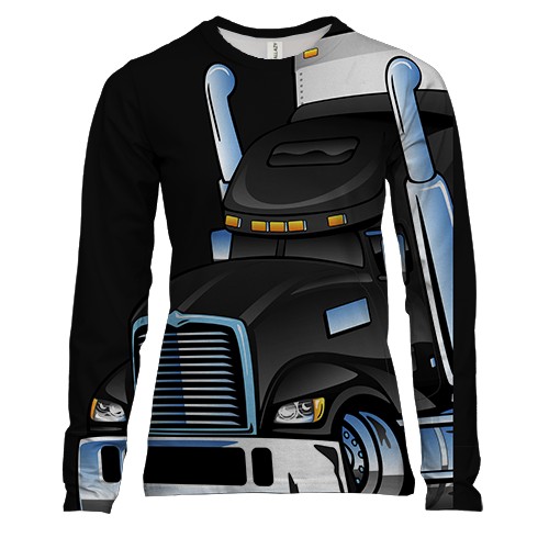 Женский 3D лонгслив со злой кабиной