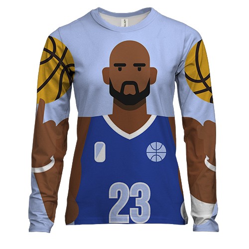 Женский 3D лонгслив Basketball Trainer