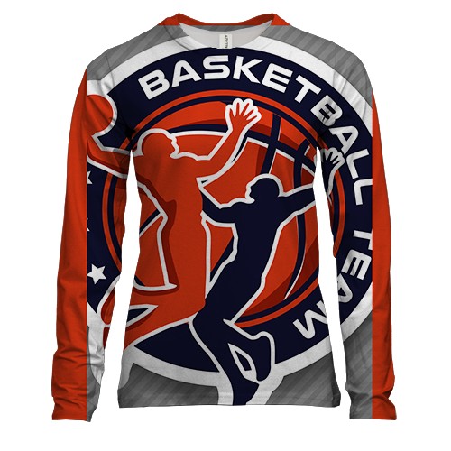 Женский 3D лонгслив Basketball team