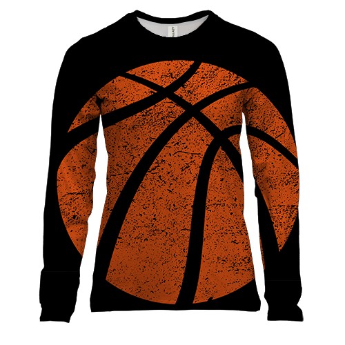 Женский 3D лонгслив Basketball ball