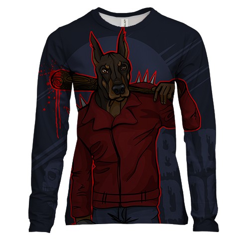 Жіночий 3D лонгслів Bad dog