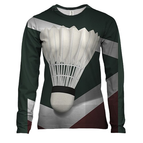 Жіночий 3D лонгслів с теннисным воланчиком