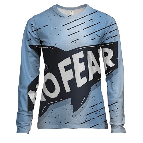 Женский 3D лонгслив No fear