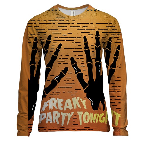 Женский 3D лонгслив Freaky party