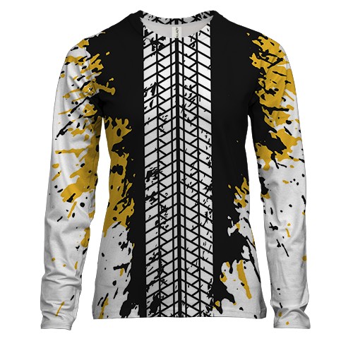 Женский 3D лонгслив со следами шин