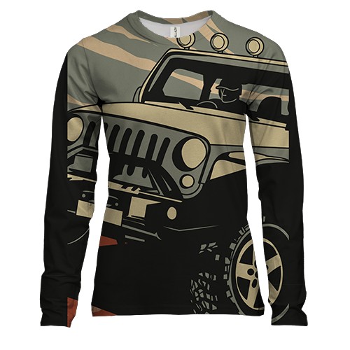 Жіночий 3D лонгслів з арт джипом