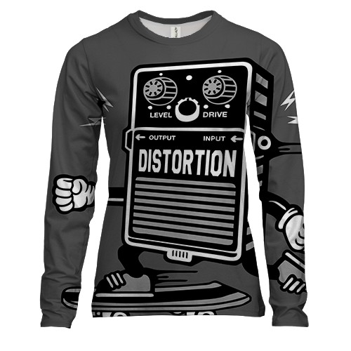 Жіночий 3D лонгслів distortion