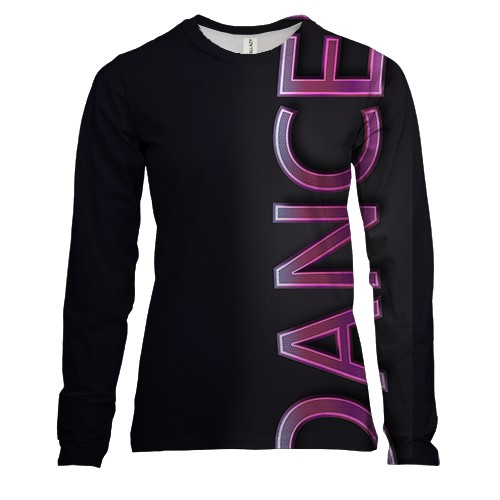 Женский 3D лонгслив dance